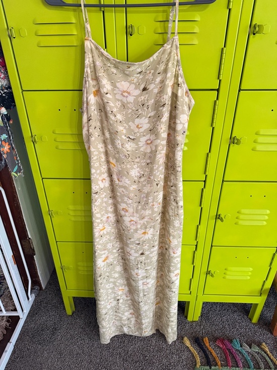 American Eagle Outfitters Dresses & Skirts - American Eagle Outfitters Olive Floral Slip Maxi Dress